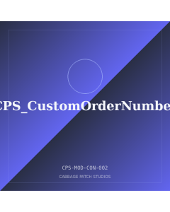 CPS_CustomOrderNumber Module